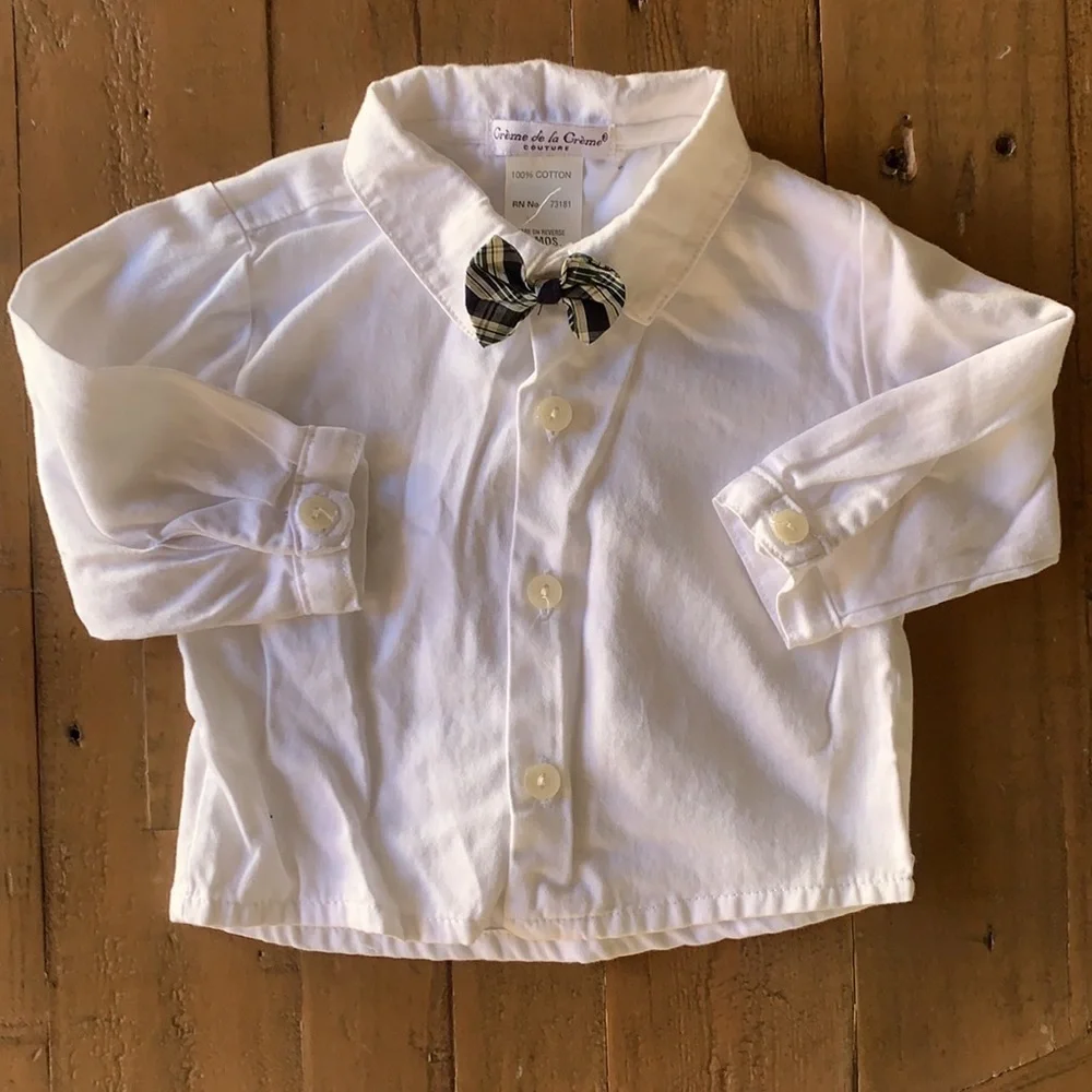 Creme de la creme velvet Jon Jon bow tie set